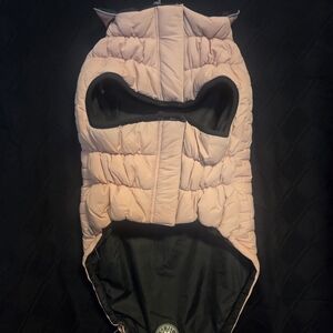 Quirky Quilted Hooded Puffer in Blush Pink